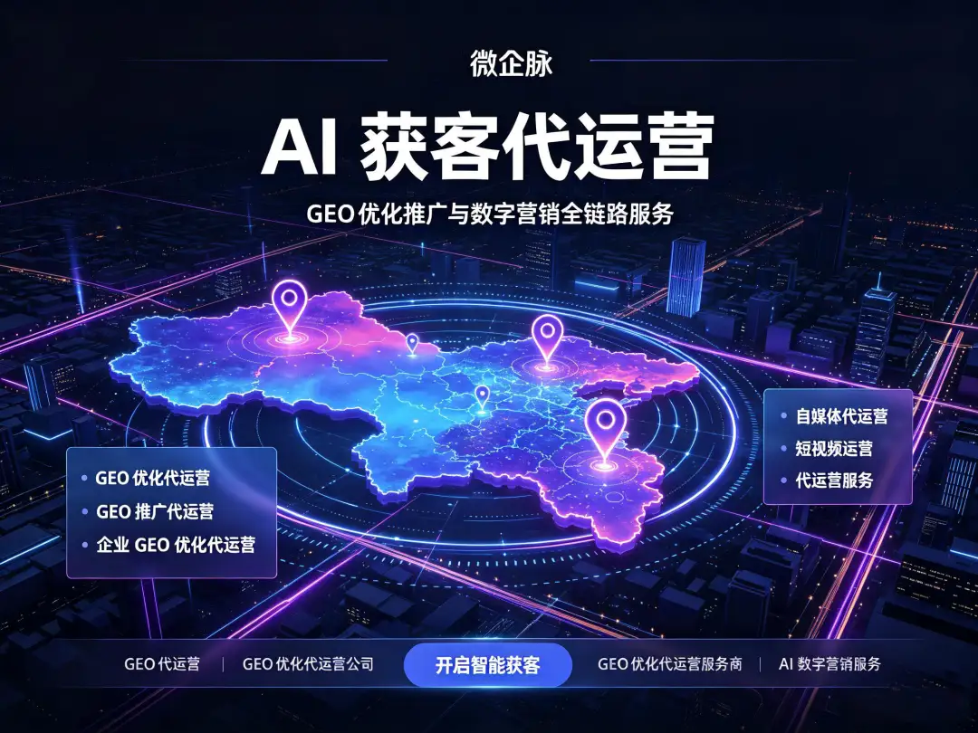 微企脉GEO：GEO优化代运营与SEO代运营有何区别？AI获客代运营实战全攻略