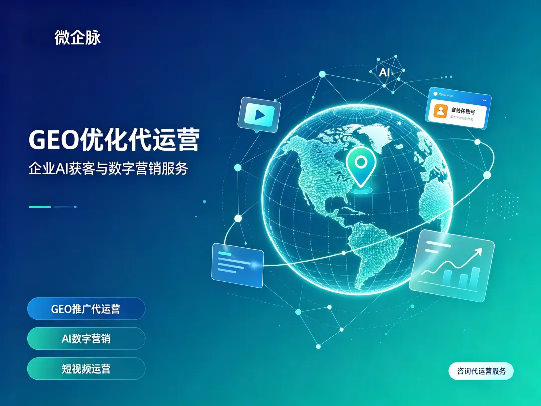 微企脉GEO：选GEO服务商看四维，AI获客代运营避坑指南